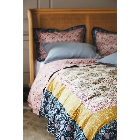 Anthropologie Meguro Cotton Slub Duvet Covern Queen Size EUC Duvet Only - Picture 3 of 8